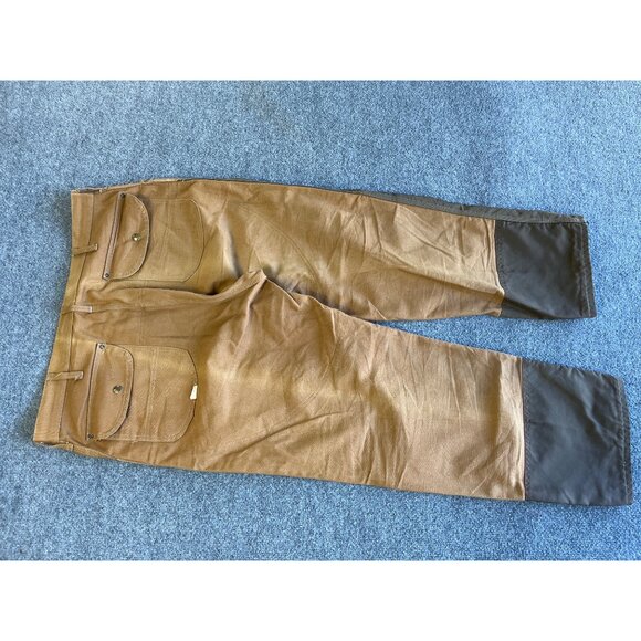 Carhartt Mens Double Front Dungaree WU146 Work Pants 42x30 Brown & Tan - Picture 4 of 12
